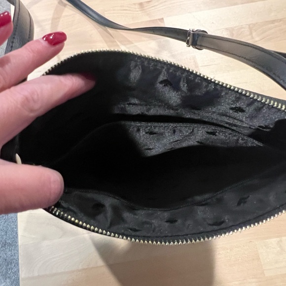 KATE SPADE BRAND NEW CROSSBODY PURSE BLACK SATIN ADORABLE - Picture 6 of 7